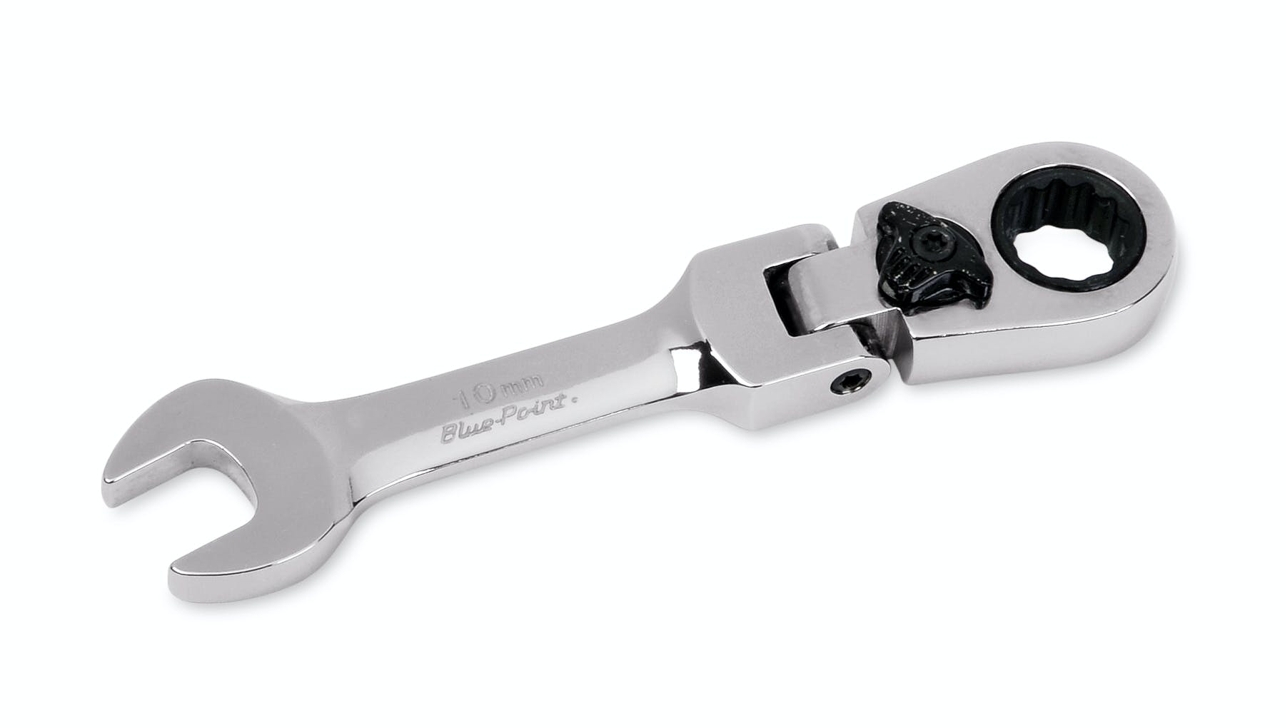 10 mm 12-Point Metric Midget 15° Offset Box Flex-Head Ratcheting Combination Wrench (Blue-Point®) | BOERMSF10 10 mm 12-Point Metric Midget 15° Offset Box Flex-Head Ratcheting Combination Wrench (Blue-Point®) | BOERMSF10